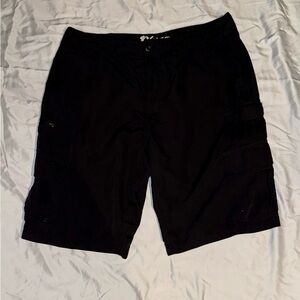 Plugg Black Men's Cargo Shorts